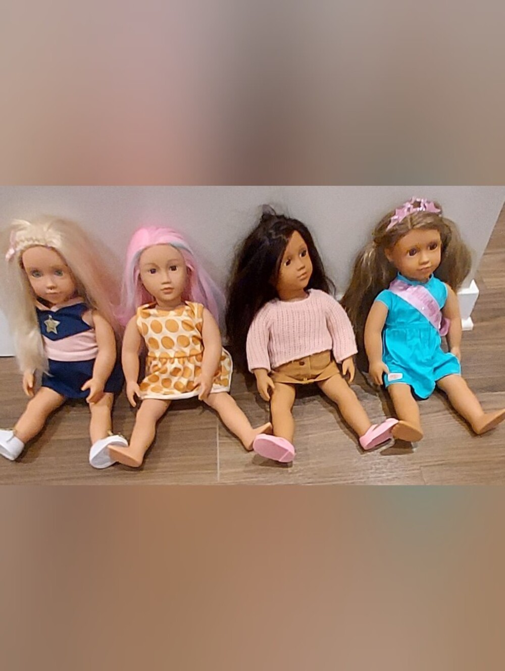 Our Generation Dolls Lot 4 Khloe Coco Rosa Anita Cheerleader Birthday
